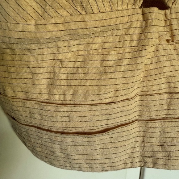 Zara Tan Pinstripes Sleeveless Crop Top Size Large - Picture 5 of 14